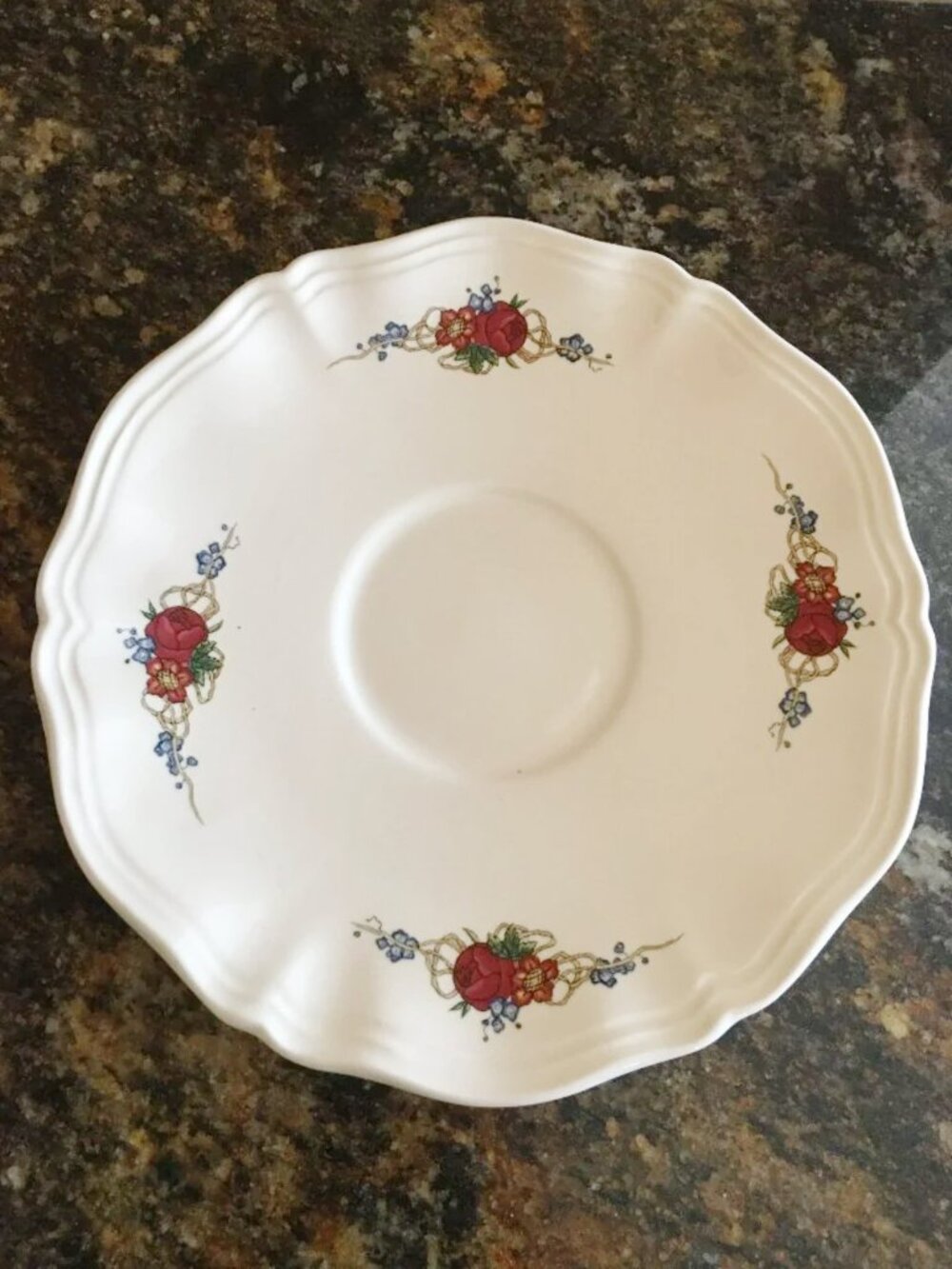 VTG Sarreguemines Obernai Henri Loux French Faience Saucer for Oversized Cup #1